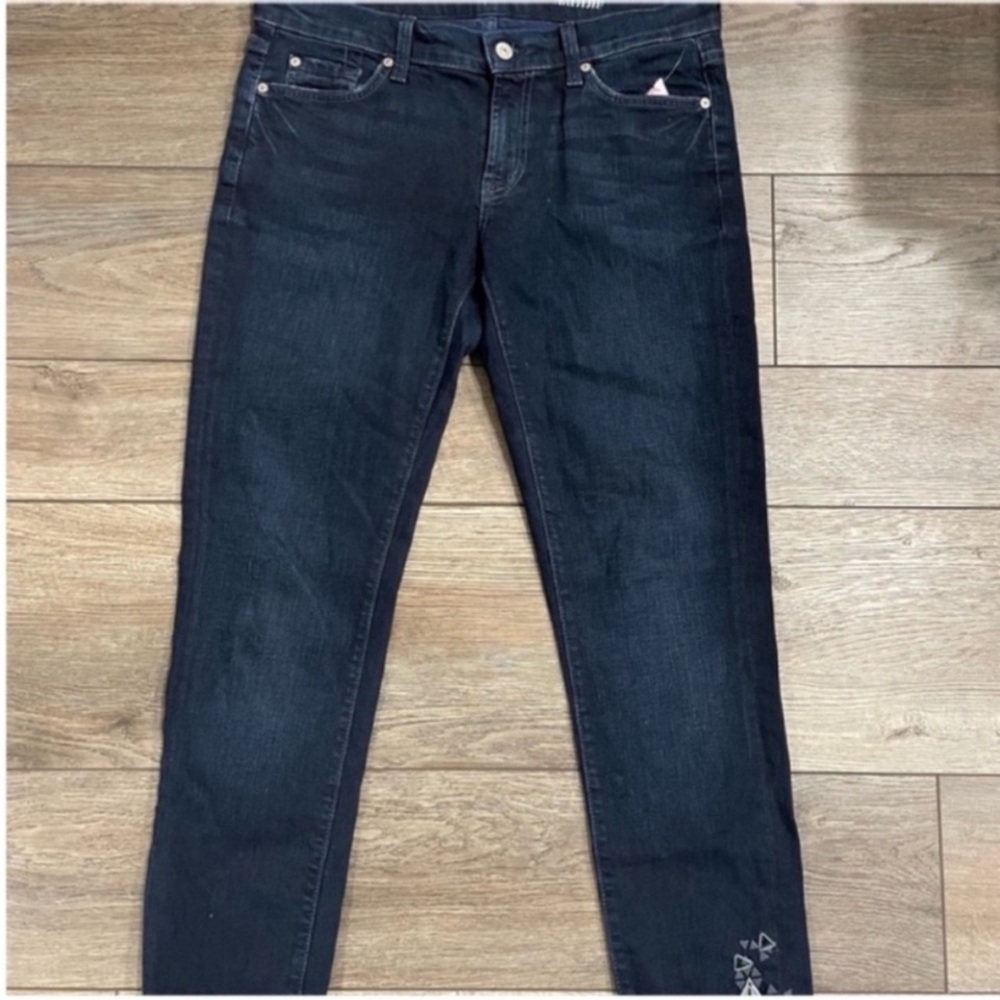 NWT 7 For All Mankind Women’s Roxanne Dark Blue Denim Jeans Size 29
